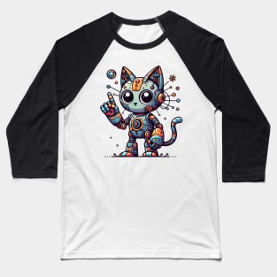 robot cat Baseball T-Shirt